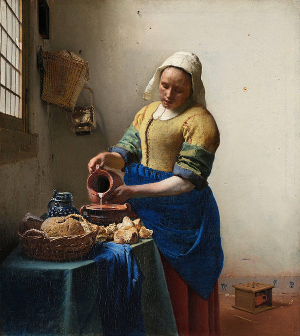 The Milkmaid, by Johannes Vermeer, c. 1660, oil on canvas.