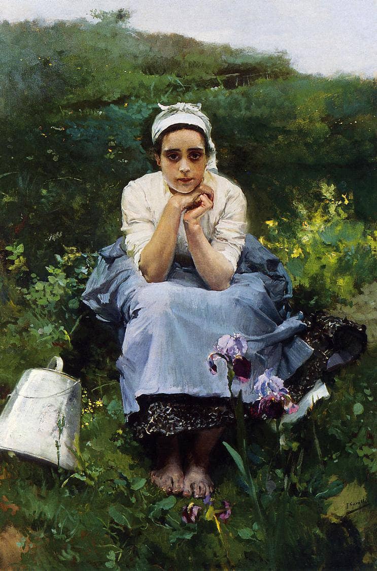 The Milkmaid by Joaquín Sorolla — Oil Painting Reproduction