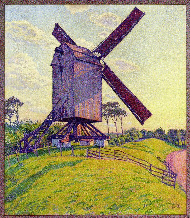 The Mill at Kelf by Theo van Rysselberghe — Oil Painting Reproduction