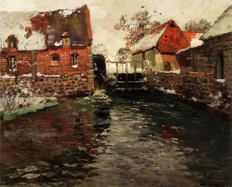 The Mill by Frits Thaulow — Oil Painting Reproduction