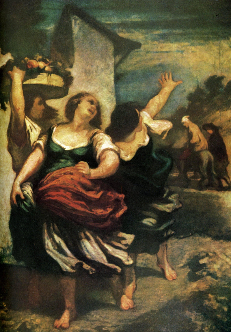 The Miller, His Son and the Donkey by Honore Daumier — Oil Painting Reproduction