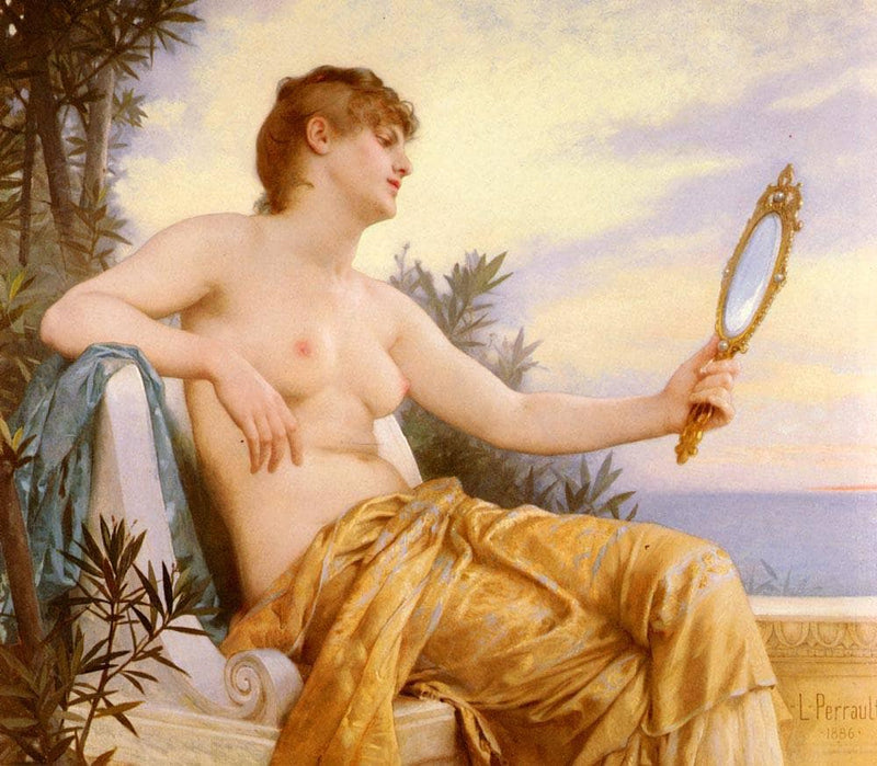 The Mirror (Narcissa) by Léon Bazile Perrault — Oil Painting Reproduction