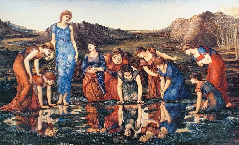 The Mirror of Venus by Edward Burne-Jones — Oil Painting Reproduction
