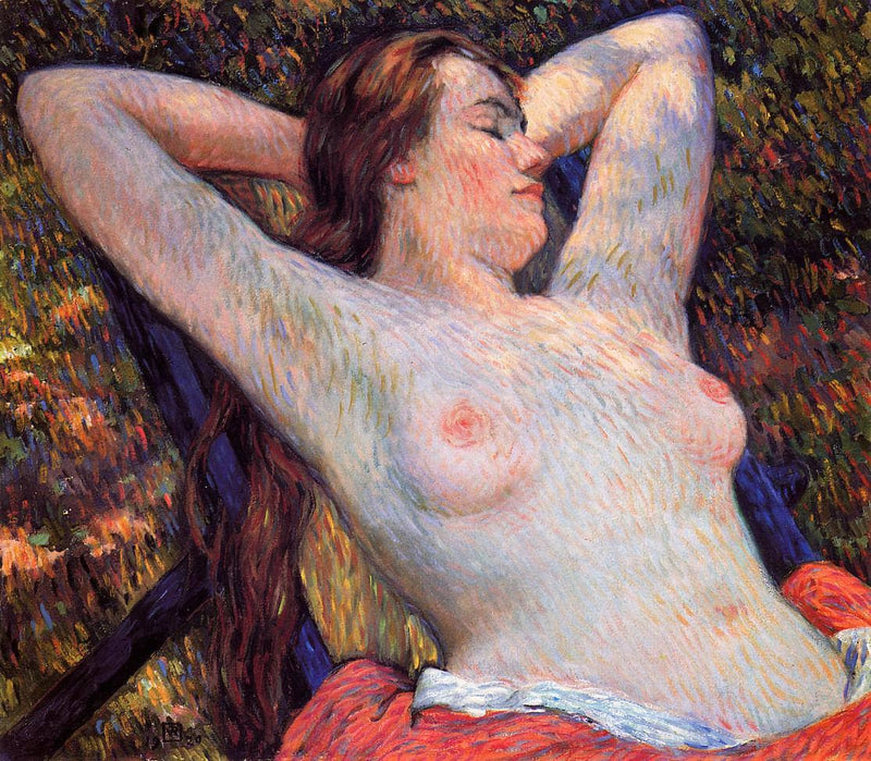 The Model's Siesta by Theo van Rysselberghe — Oil Painting Reproduction