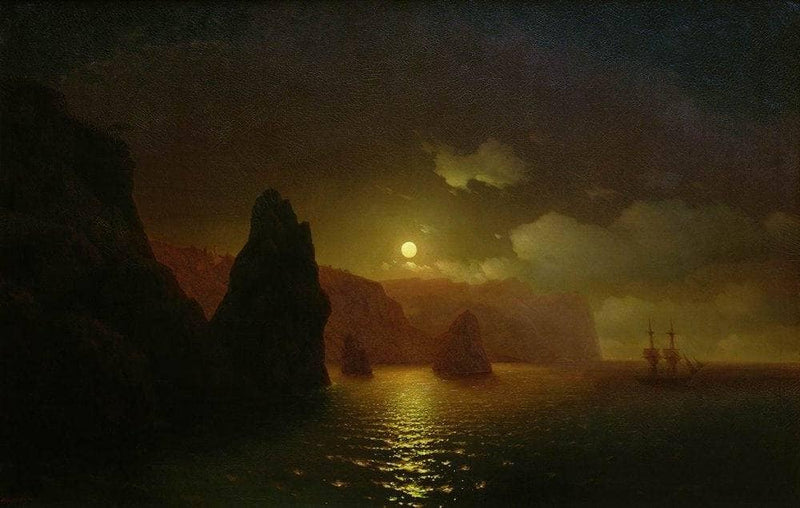 The monastery of George. Cape Fiolent by Ivan Aivazovsky — Oil Painting Reproduction