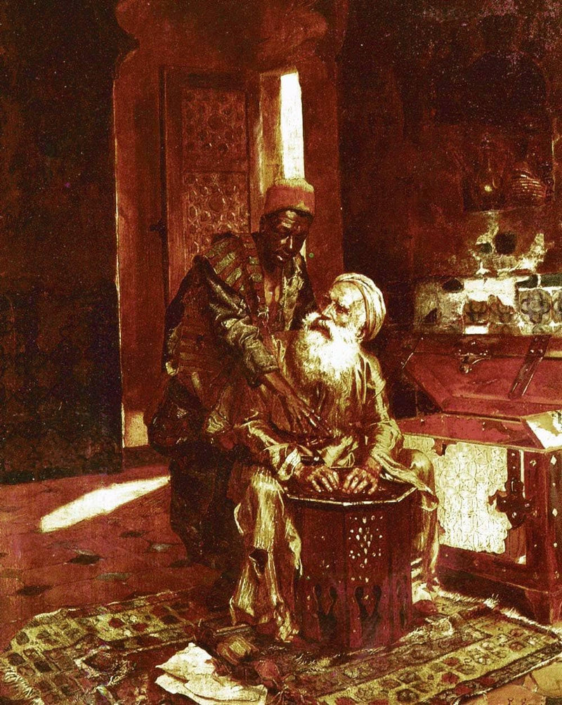 The Money Changer by Rudolf Ernst, Oil Painting Reproduction