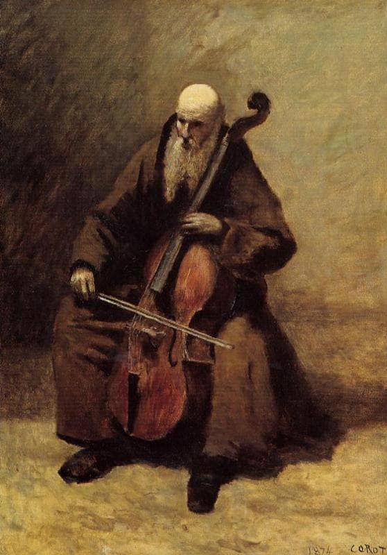 The Monk by Camille Corot — Oil Painting Reproduction