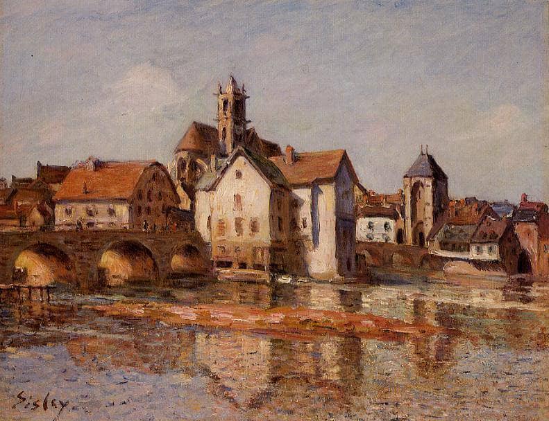 The Moret Bridge by Alfred Sisley — Oil Painting Reproduction