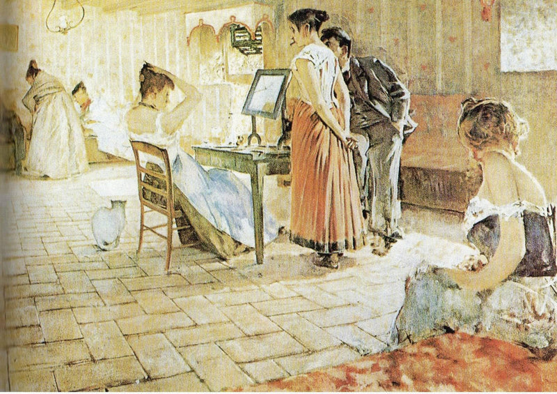 The morning toilet by Telemaco Signorini — Oil Painting Reproduction
