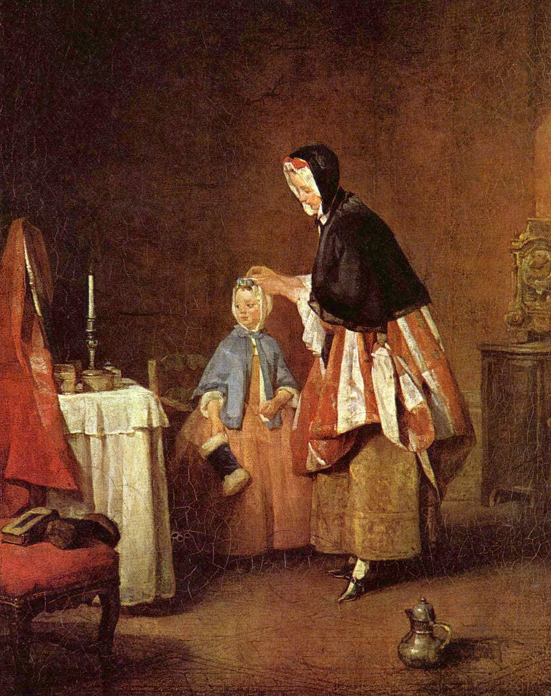 The Morning Toilette by Jean-Baptiste-Simeon Chardin — Oil Painting Reproduction