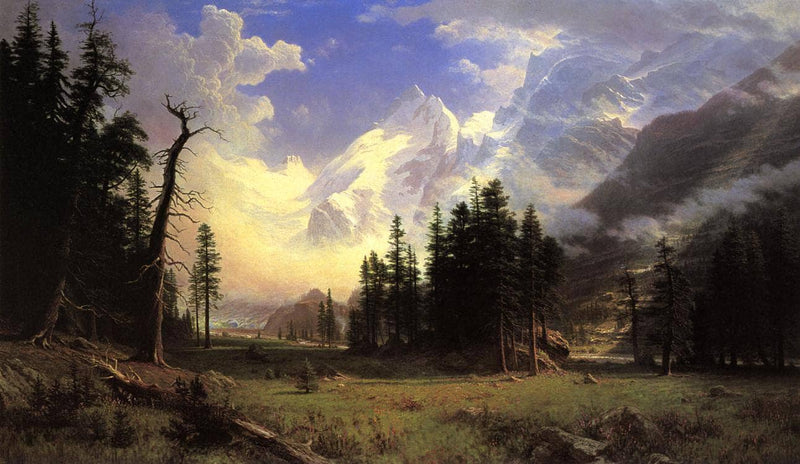 The Morteratsch Glacier, Upper Engadine Valley, Pontresina by Albert Bierstadt — Oil Painting Reproduction
