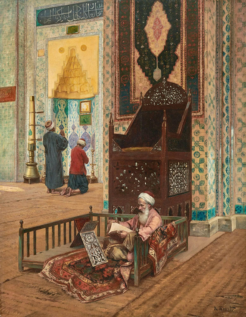 The Mosque of Rüstem Pasha, Constantinople by Rudolf Ernst — Oil Painting Reproduction