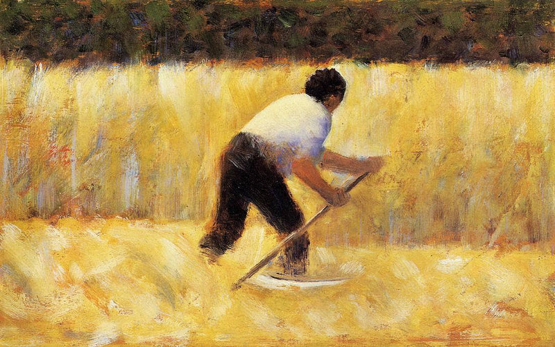 The Mower by Georges Seurat — Oil Painting Reproduction