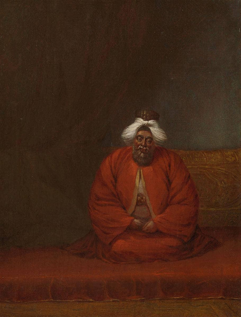 The Mufti, Head of Religious Affairs (Probably the portrait of Abdullah Efendi) by Jean Baptiste Vanmour — Oil Painting Reproduction