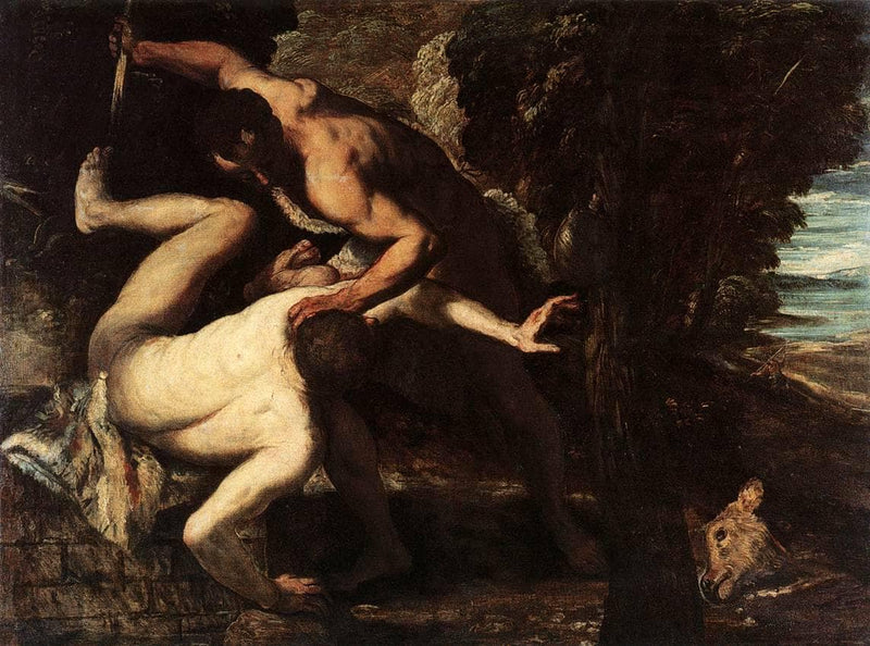 The Murder of Abel by Tintoretto — Oil Painting Reproduction