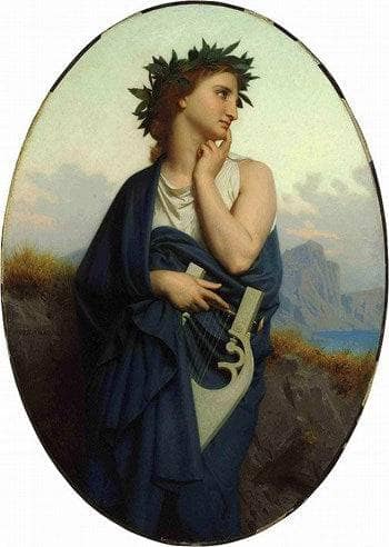 The muse by William-Adolphe Bouguereau — Oil Painting Reproduction