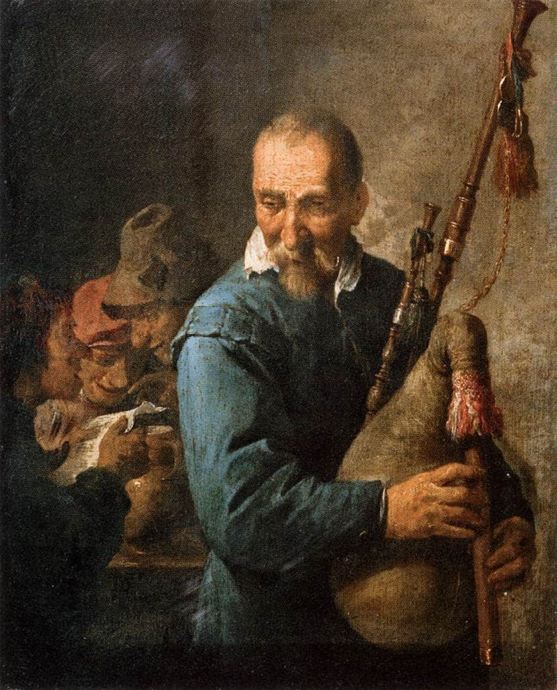 The Musette Player by David Teniers the Younger — Oil Painting Reproduction