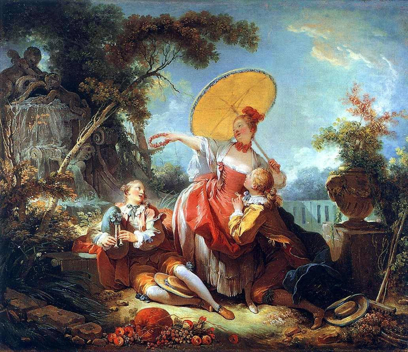 The Musical Contest by Jean-Honore Fragonard — Oil Painting Reproduction