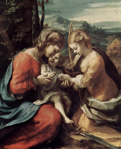 The Mystic Marriage of St. Catherine of Alexandria in kitchen