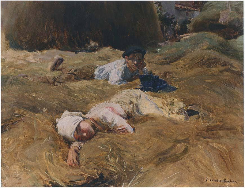 The nap, Asturias by Joaquín Sorolla — Oil Painting Reproduction