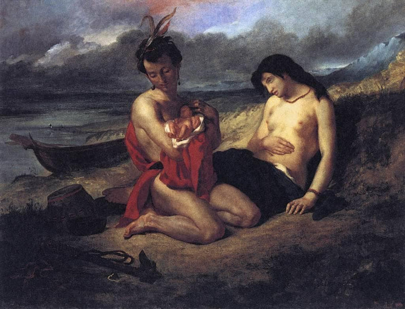 The Natchez by Eugene Delacroix — Oil Painting Reproduction
