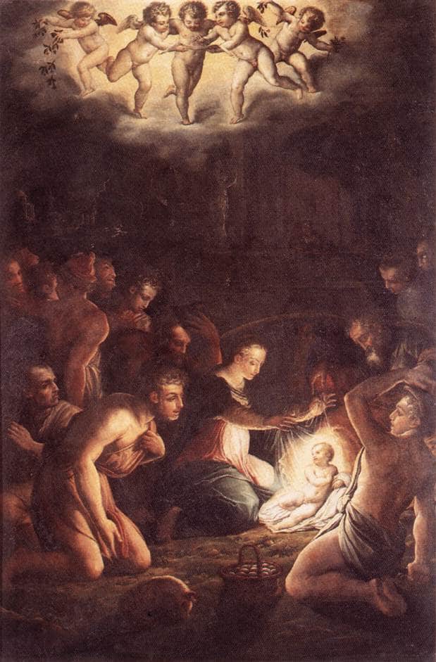 The Nativity by Giorgio Vasari — Oil Painting Reproduction