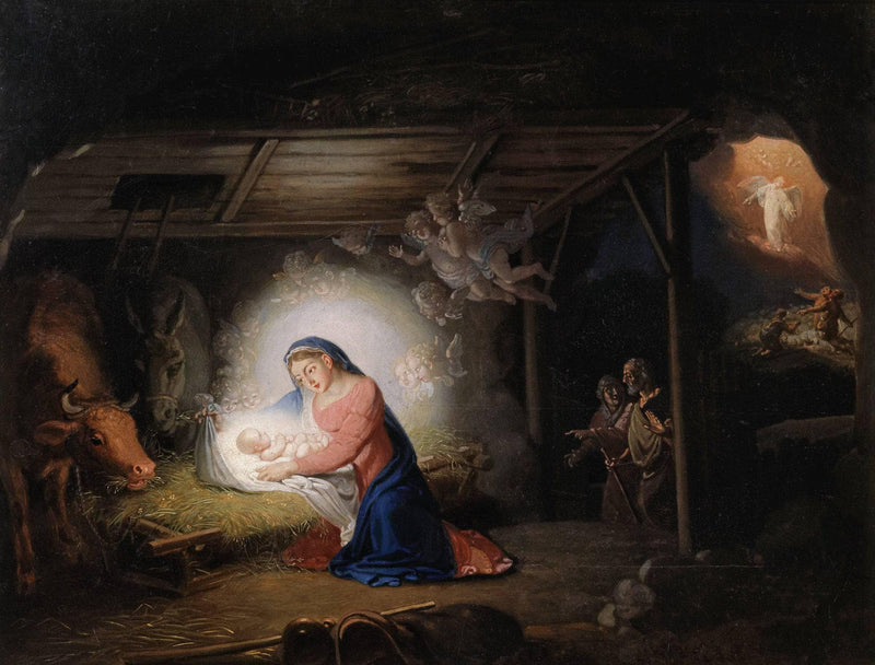 The Nativity of Christ by Vladimir Borovikovsky, Oil Painting Reproduction