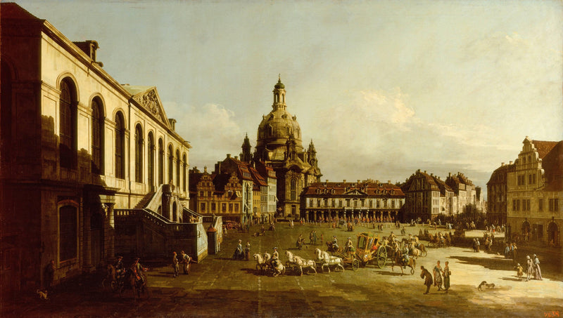 The Neuer Marktplatz in Dresden by Bernardo Bellotto — Oil Painting Reproduction