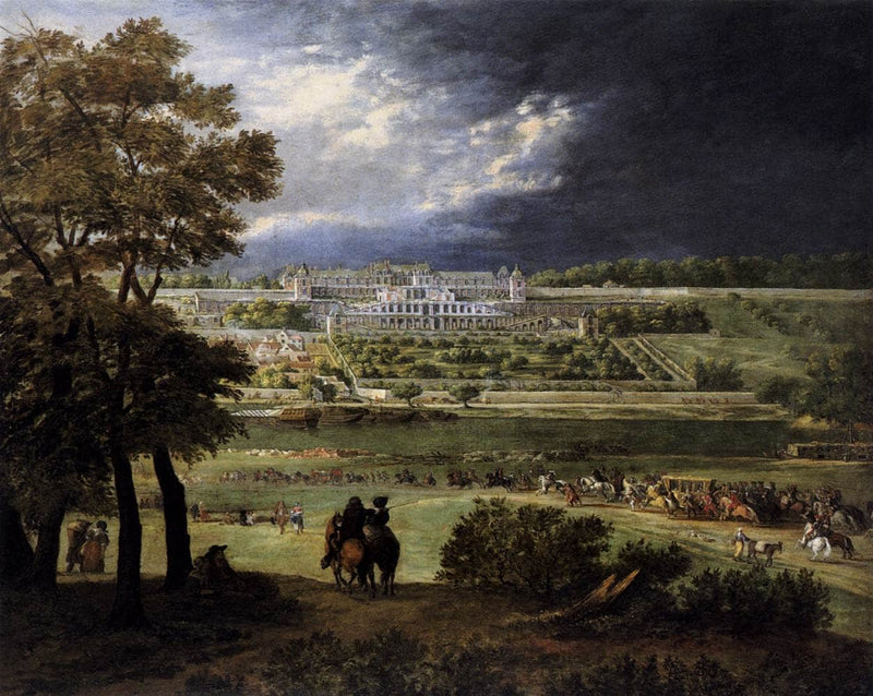 The New Château at Saint-germain-en-laye by Adam van der Meulen — Oil Painting Reproduction