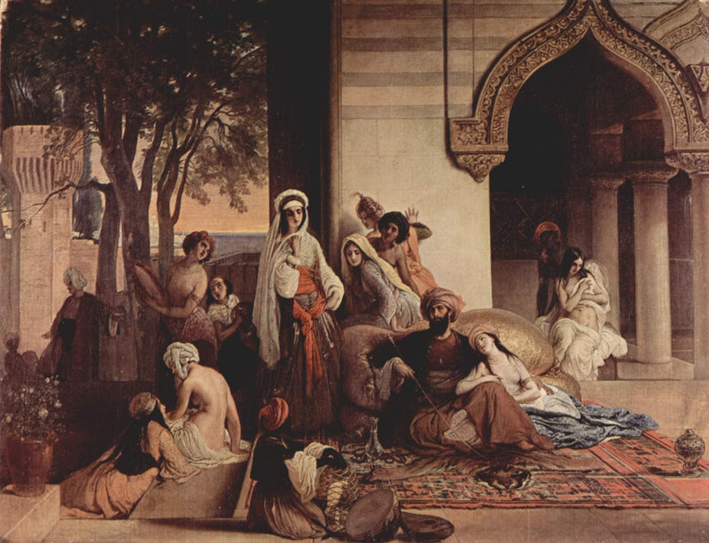 The new favorite (Harem scene) by Francesco Hayez — Oil Painting Reproduction