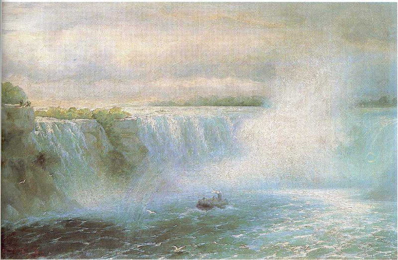 The Niagara waterfall by Ivan Aivazovsky — Oil Painting Reproduction
