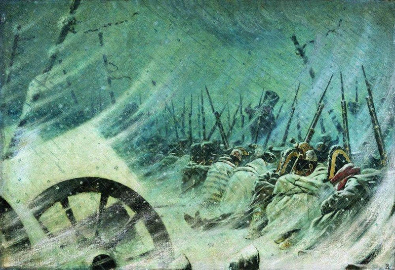 The Night Bivouac of the Great Army by Vasily Vereshchagin — Oil Painting Reproduction