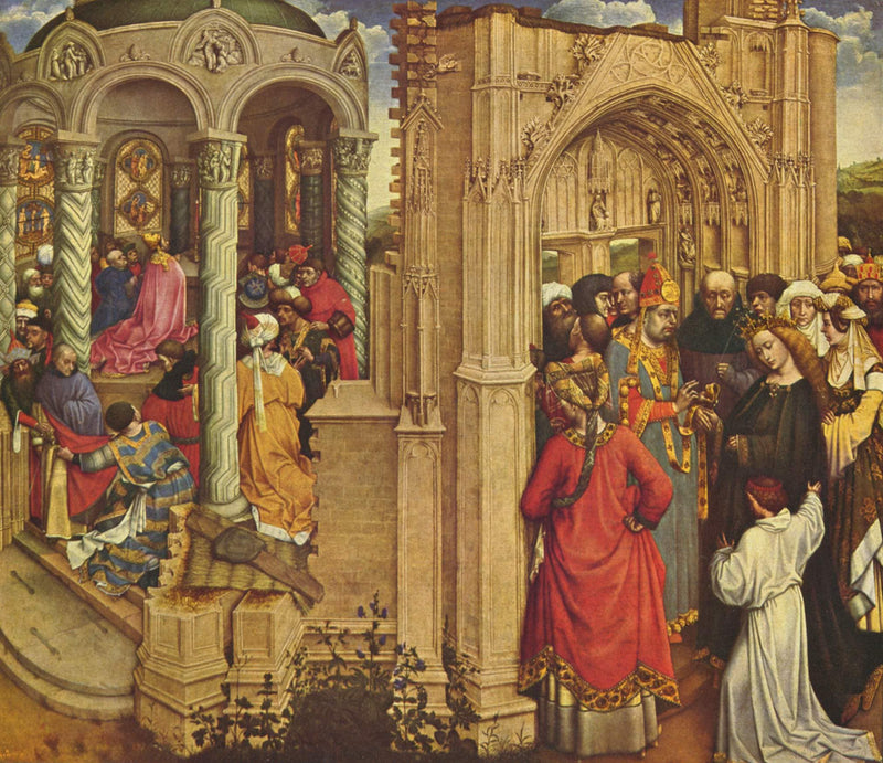 The Nuptials of the Virgin by Robert Campin — Oil Painting Reproduction