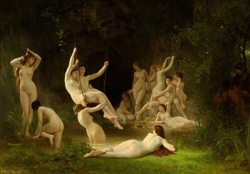 The Nymphaeum by William-Adolphe Bouguereau — Oil Painting Reproduction
