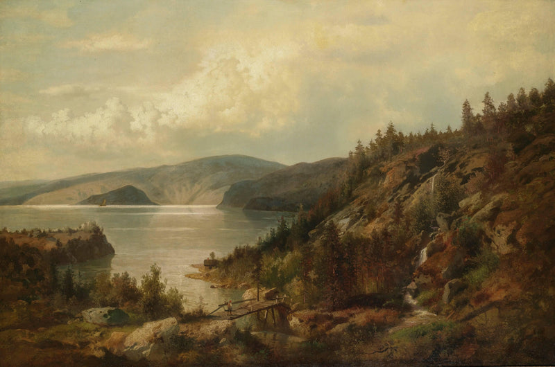 The Old Bridge by Hermann Ottomar Herzog — Oil Painting Reproduction