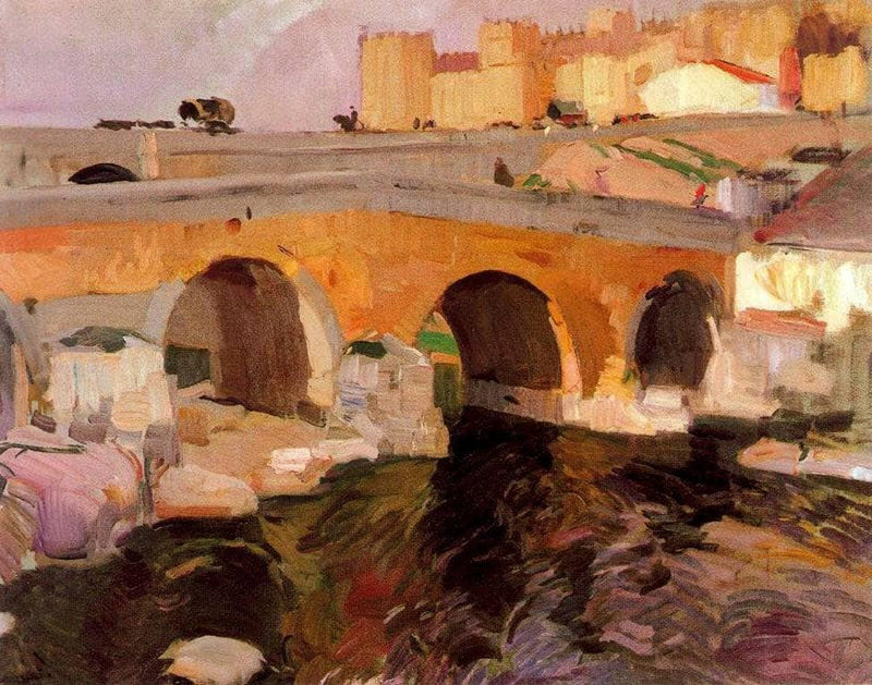 The Old Bridge of Avila by Joaquín Sorolla — Oil Painting Reproduction