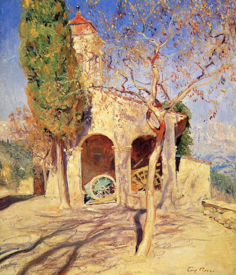 The Old Church at Cagnes by Guy Rose — Oil Painting Reproduction