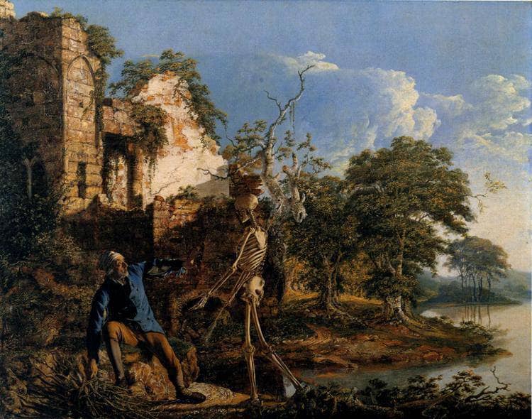 The Old Man and Death by Joseph Wright — Oil Painting Reproduction