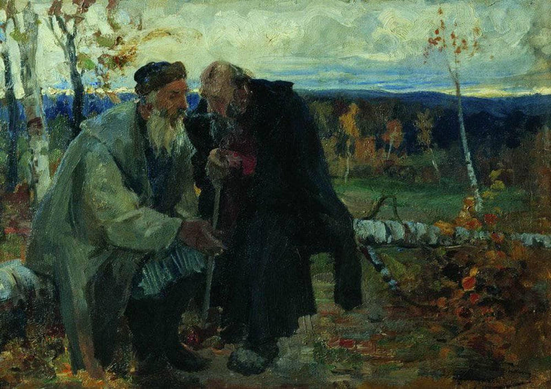 The old men by Andrei Ryabushkin — Oil Painting Reproduction