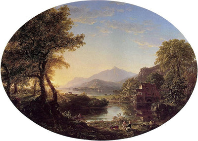 The Old Mill at Sunset in living room