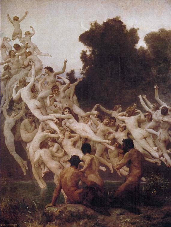 The Oreads by William-Adolphe Bouguereau — Oil Painting Reproduction