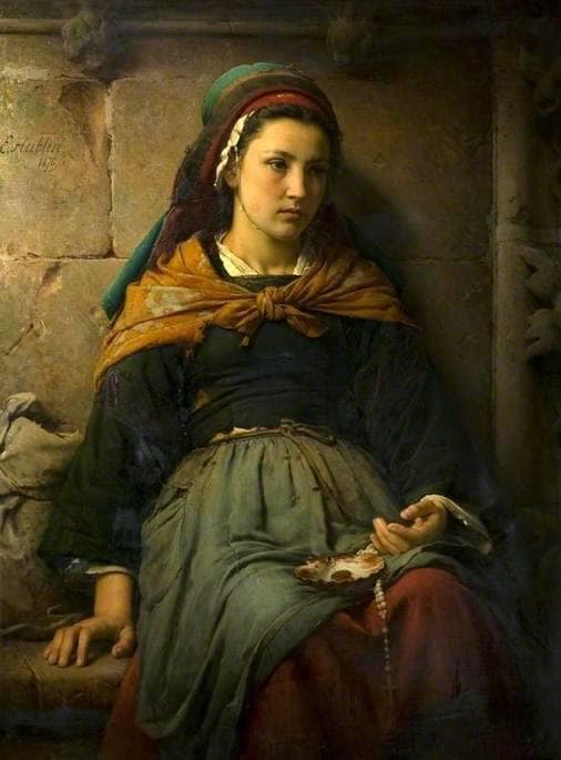 The orphan by Émile Auguste Hublin — Oil Painting Reproduction