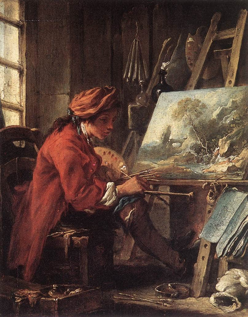 The Painter in his Studio by Francois Boucher — Oil Painting Reproduction