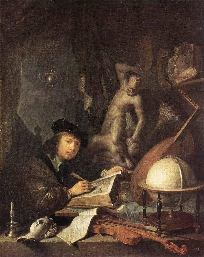 The Painter in his Workshop by Gerrit Dou — Oil Painting Reproduction