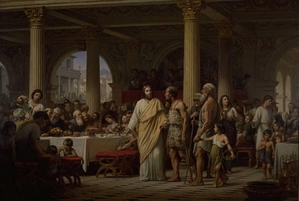 The parable of the great communion by Wilhelm Marstrand — Oil Painting Reproduction