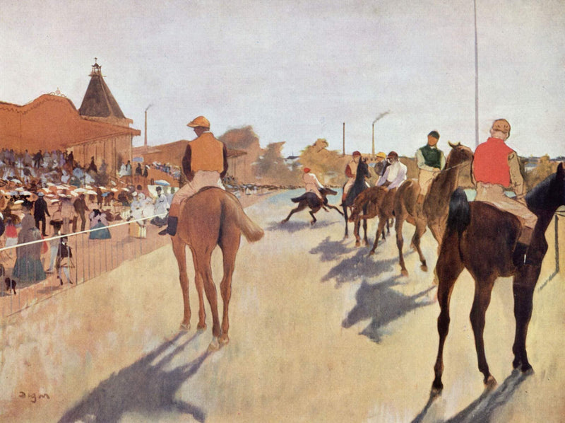 The Parade (Racehorses in Front of the Stands) by Edgar Degas — Oil Painting Reproduction