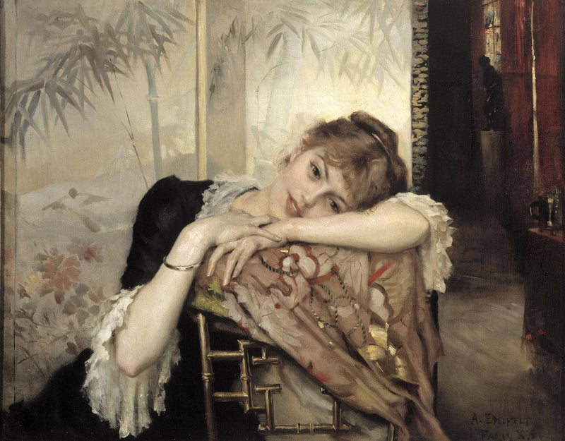 The Parisienne (Virginie) by Albert Edelfelt — Oil Painting Reproduction