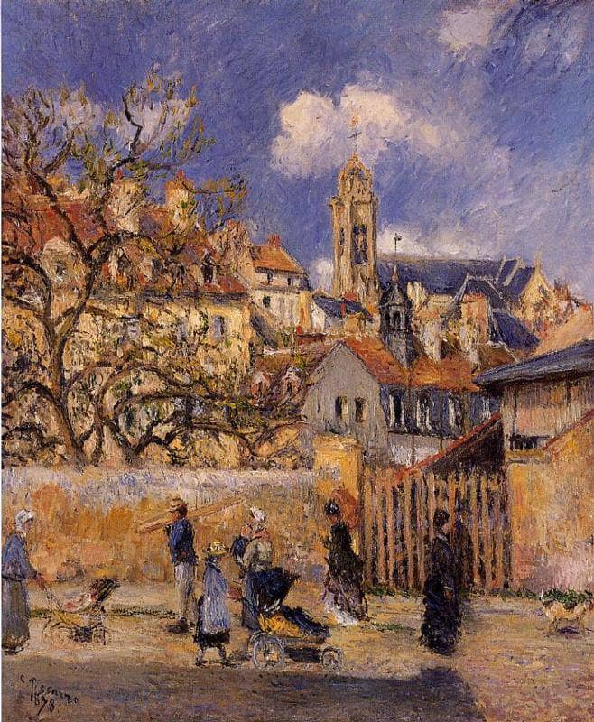 The Park in Charrettes, Pontoise by Camille Pissarro — Oil Painting Reproduction
