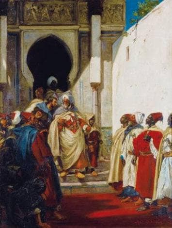 The Pasha's exit by Alfred Dehodencq — Oil Painting Reproduction