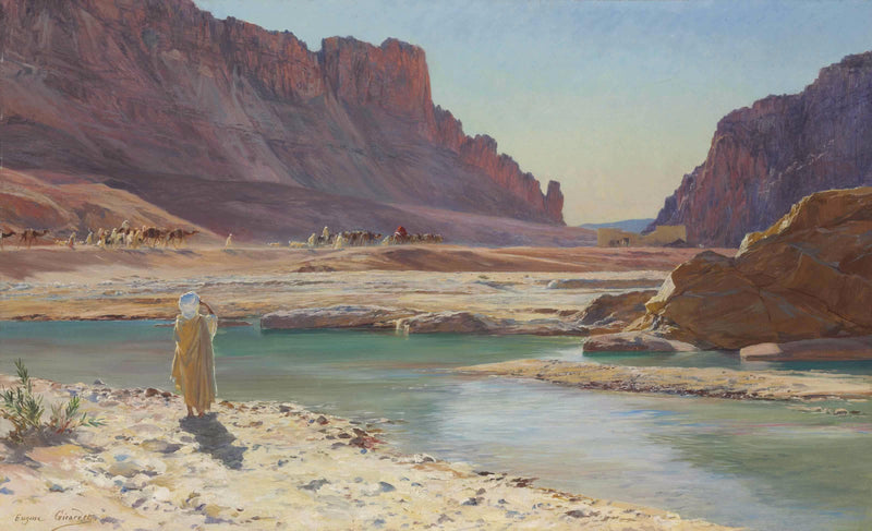 The Passing Caravan by Eugène Girardet — Oil Painting Reproduction